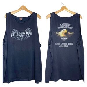 Harley-Davidson 3XL Little Rock Tank Top Faded Worn Thrashed Sleeveless Shirt